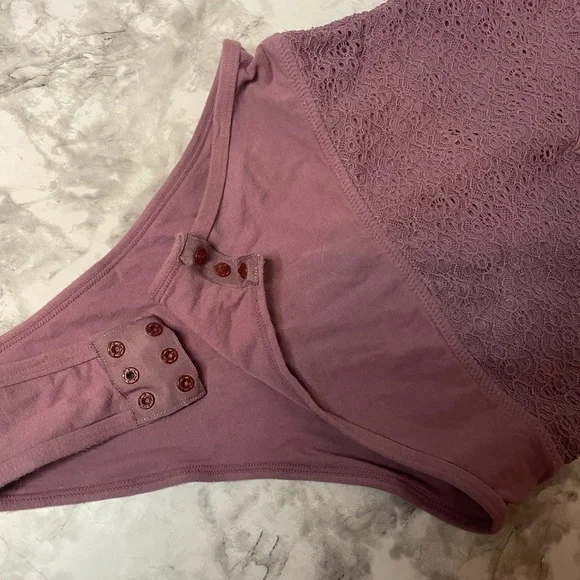 Aeropostale Mauve Bodysuit Open Back - Picture 3 of 5